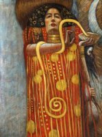 Hygieia (Detail from Medicine) - Gustav Klimt Oil Painting