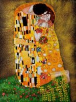 The Kiss (Full View) II - Oil Painting Reproduction On Canvas Gustav Klimt Oil Painting