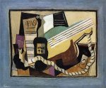 Partition, Bottle of Port, Guitar, Playing Cards - Pablo Picasso Oil Painting