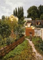 Garden Path in Louveciennes - Alfred Sisley Oil Painting