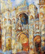The Cathedral in Rouen, The Portal, Harmony in Blue - Claude Monet Oil Painting