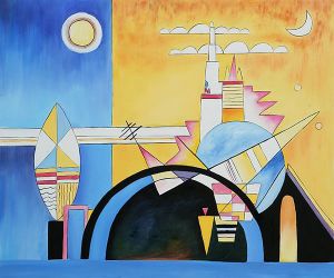 Torre de Kiev (particolare) - Wassily Kandinsky Oil Painting