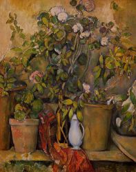 Potted Plants - Paul Cezanne Oil Painting