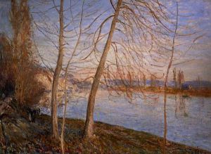 Winter Morning-Veneux -  Alfred Sisley Oil Painting