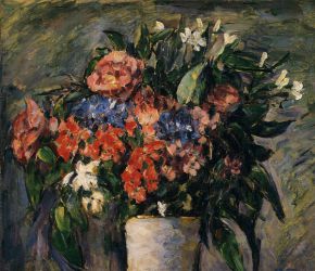 Pot of Flowers - Paul Cezanne Oil Painting