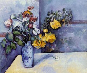 Flowers in a Vase III - Paul Cezanne Oil Painting