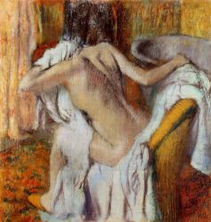 After the Bath, Woman Drying Herself 5 - Edgar Degas Oil Painting