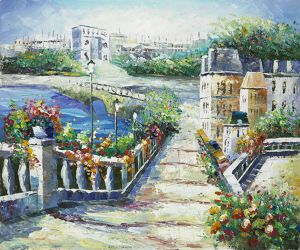 River Near The Arc - Oil Painting Reproduction On Canvas