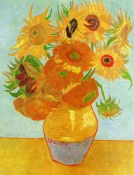 Vase with Twelve Sunflowers - Vincent Van Gogh Oil Painting