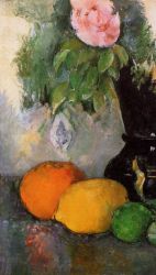 Flowers and Fruit - Paul Cezanne Oil Painting