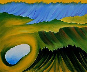 Mountains and Lake - Georgia O'Keeffe Oil Painting
