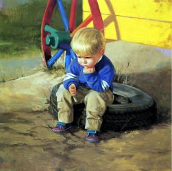 The Thinker - Donald Zolan Oil Painting