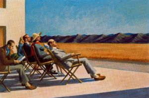 People in the Sun - Oil Painting Reproduction On Canvas Edward Hopper Oil Painting