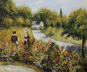The Rose Garden at Wargemont, 1879 - Pierre Auguste Renoir Oil Painting