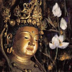 Buddhist Statue 4 - Oil Painting Reproduction On Canvas