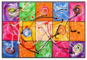 Modern Abstract-Whirlpools and Lines - Oil Painting Reproduction On Canvas