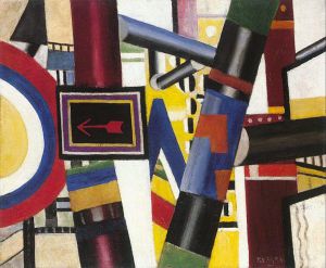 Railway Crossing - Oil Painting Reproduction On Canvas