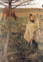 pauvre fauvette - Jules Bastien-Lepage Oil Painting