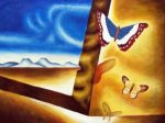 Landscape with Butterflies - Salvador Dali Oil Painting