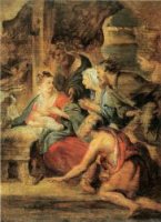 Adoration of the Shepherds - Peter Paul Rubens oil painting