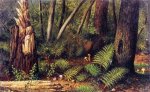 Forest with Ferns and Mushrooms - William Aiken Walker Oil Painting
