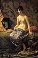 Roman Model Posing - Oil Painting Reproduction On Canvas Elihu Vedder Oil Painting