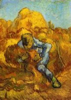 The Sheaf-Binder (after Millet) - Vincent Van Gogh Oil Painting