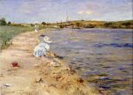 Beach Scene-Morning at Canoe Place - Oil Painting Reproduction On Canvas