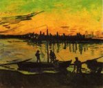 Coal Barges V - Vincent Van Gogh Oil Painting