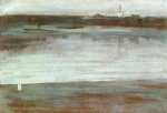 Symphony in Grey: Early Morning, Thames - James Abbott McNeill Whistler Oil Painting