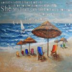 On the beach--Oil painting reproduction