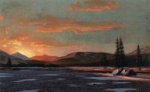 Winter Sunset - William Bradford Oil Painting