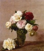 Roses 9 - Henri Fantin-Latour Oil Painting