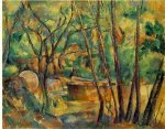 Well, Millstone and Cistern under Trees - Paul Cezanne Oil Painting
