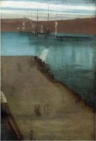 Sketch for "Nocturne in Blue and Gold: Valparaiso Bay" - Oil Painting Reproduction On Canvas