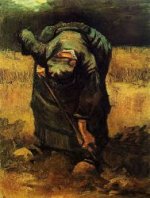 Peasant Woman Digging - Oil Painting Reproduction On Canvas