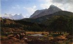 View near Lake Lucerne - Thomas Worthington Whittredge Oil Painting