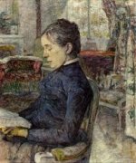 Comtesse a. de Toulouse-Lautrec in the Salon at Malrome - Oil Painting Reproduction On Canvas
