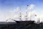 Whaling Bark 'J. D. Thompson' of New Bedford - William Bradford Oil Painting