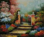 The Victorian Garden - Oil Painting Reproduction On Canvas