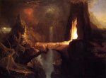 Expulsion-Moon and Firelight - Thomas Cole Oil Painting