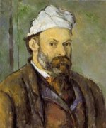 Self Portrait in a White Cap - Paul Cezanne Oil Painting