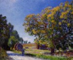 Fields around the Forest - Alfred Sisley Oil Painting