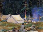 Camping at Lake O'Hara - John Singer Sargent Oil Painting