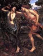 Apollo and Daphne - John William Waterhouse Oil Painting