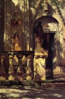 Sunlight and Shadow: Study - Albert Bierstadt Oil Painting