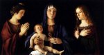 Madonna and Child with Two Saints (Sacra Conversazione) - Giovanni Bellini Oil Painting