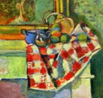 Still Life, Checked Tablecloth by Henri Matisse
