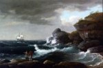 Coastal Scene - Thomas Birch Oil Painting