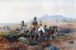 When the Trail Was Long Between Camps - Charles Marion Russell Oil Painting